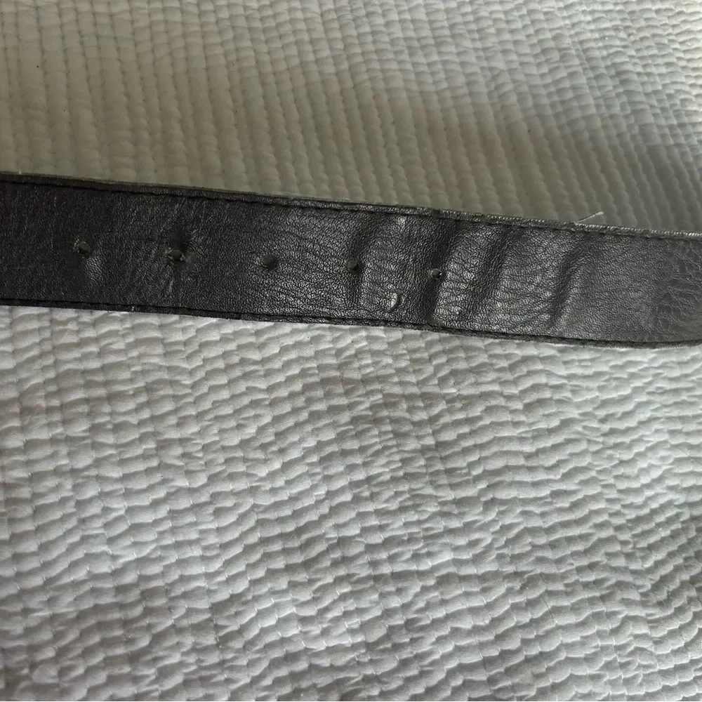 Women’s Brown Southwestern Silver Buckle Statement Belt Festival Size 39 inches